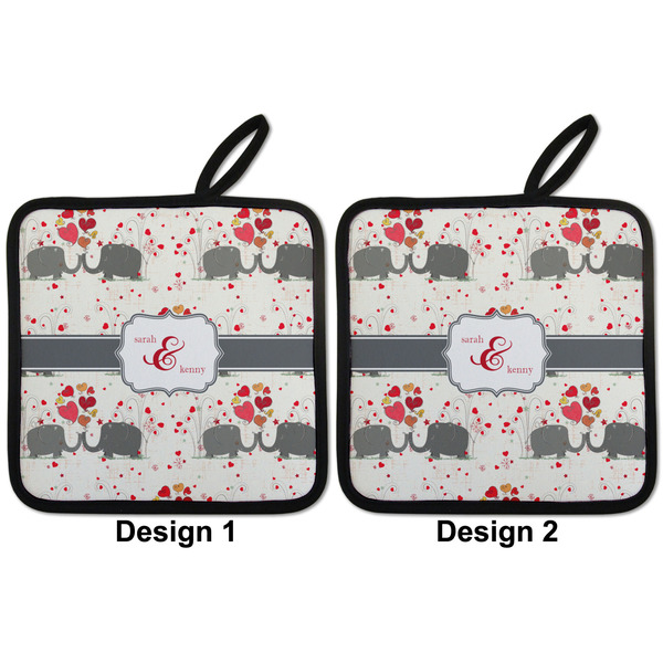 Elephants in Love Pot Holders - Set of 2 APPROVAL