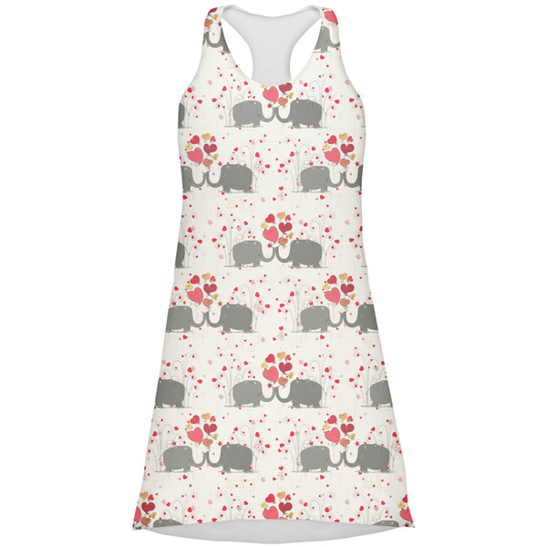 Custom Elephants in Love Racerback Dress - X Large