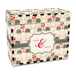 Elephants in Love Wood Recipe Box - Full Color Print (Personalized)