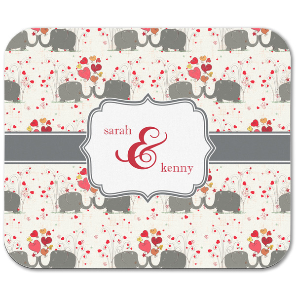 Elephants in Love Rectangular Mouse Pad - APPROVAL