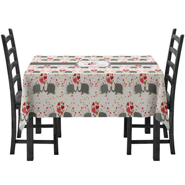 Custom Elephants in Love Tablecloth (Personalized)