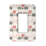Elephants in Love Rocker Style Light Switch Cover