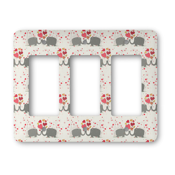 Elephants in Love Rocker Light Switch Covers - Triple - MAIN