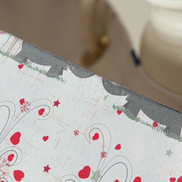 Elephants in Love Large Rope Tote - Close Up View