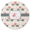 Elephants in Love Round Rubber Backed Coaster (Personalized)