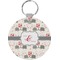 Elephants in Love Round Plastic Keychain (Personalized)