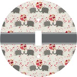 Elephants in Love Round Light Switch Cover