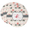 Elephants in Love Round Paper Coaster - Main
