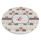 Elephants in Love Round Stone Trivet - Angle View