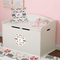 Elephants in Love Round Wall Decal on Toy Chest
