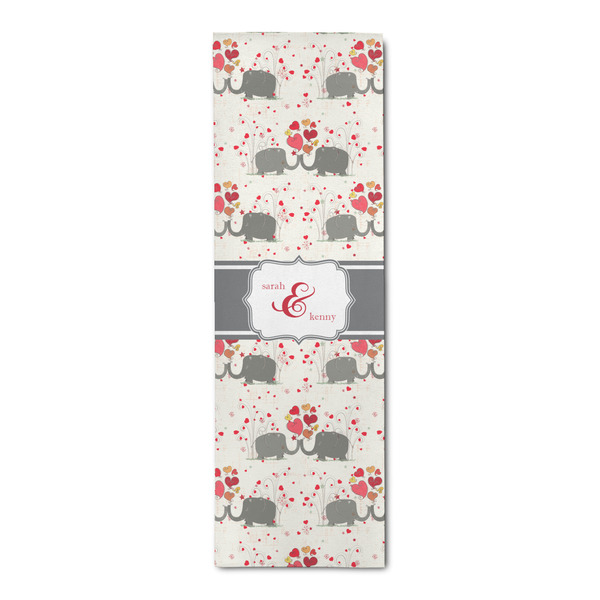 Custom Elephants in Love Runner Rug - 2.5'x8' w/ Couple's Names