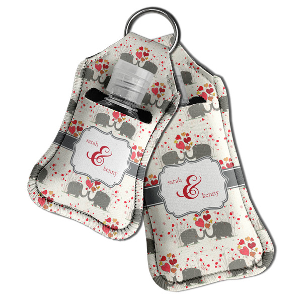 Elephants in Love Sanitizer Holder Keychain - Both in Case (PARENT)