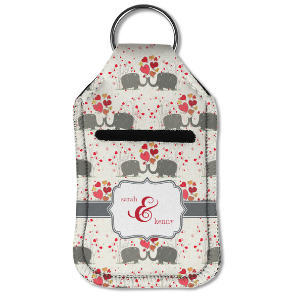 Elephants in Love Sanitizer Holder Keychain - Small (Front Flat)