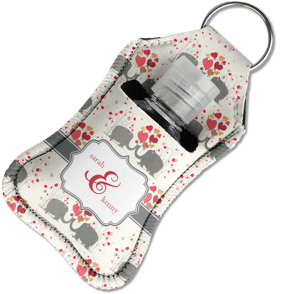 Elephants in Love Sanitizer Holder Keychain - Small in Case