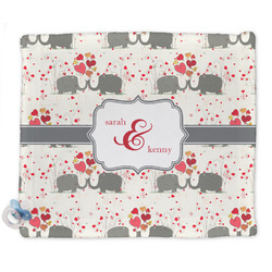 Elephants in Love Security Blanket (Personalized)