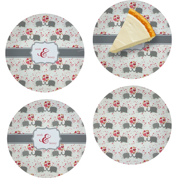 Elephants in Love Set of Appetizer / Dessert Plates