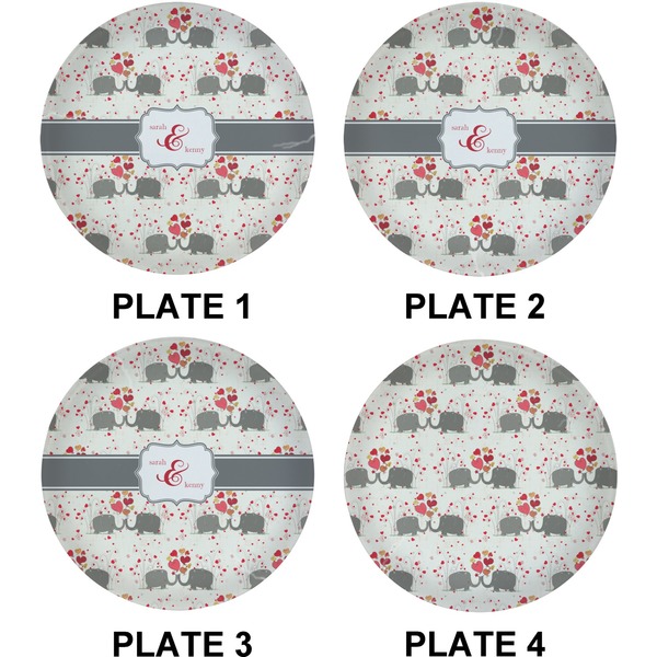 Elephants in Love Set of Lunch / Dinner Plates (Approval)