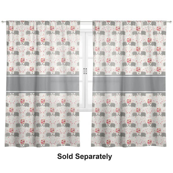 Elephants in Love Sheer Curtains