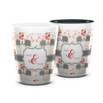 Elephants in Love Ceramic Shot Glass - 1.5 oz (Personalized)