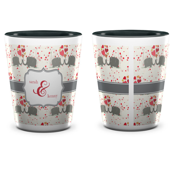 Elephants in Love Shot Glass - Two Tone - APPROVAL