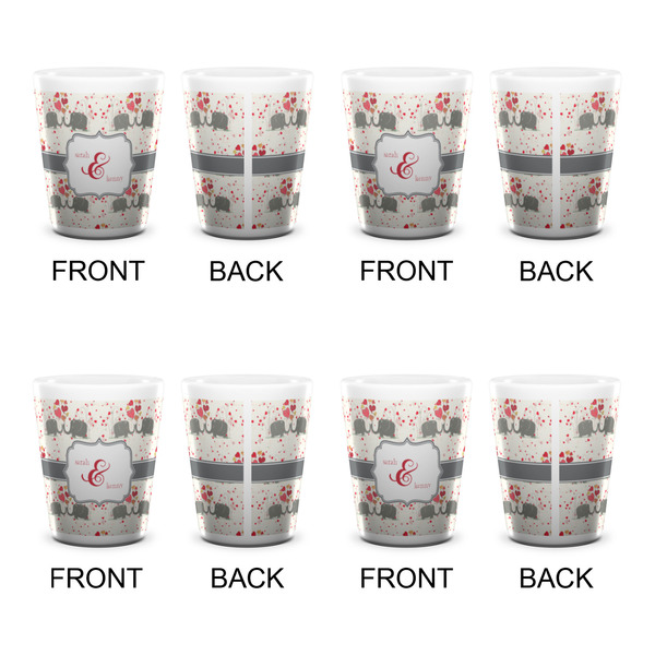 Elephants in Love Shot Glass - White - Set of 4 - APPROVAL