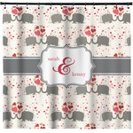 Elephants in Love Shower Curtain (Personalized)