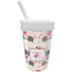 Elephants in Love Sippy Cup with Straw (Personalized)