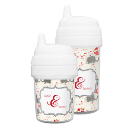 Elephants in Love Sippy Cup (Personalized)