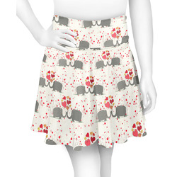 Elephants in Love Skater Skirt - 2X Large (Personalized)