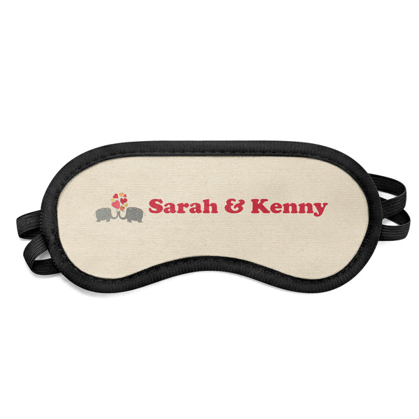 Custom Elephants in Love Sleeping Eye Mask (Personalized)