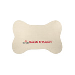 Elephants in Love Bone Shaped Dog Food Mat (Small) (Personalized)
