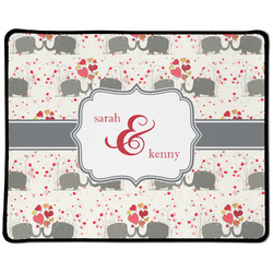 Elephants in Love Large Gaming Mouse Pad - 12.5" x 10" (Personalized)