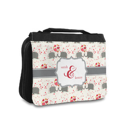 Elephants in Love Toiletry Bag - Small (Personalized)