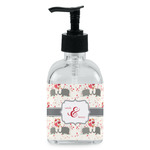 Elephants in Love Glass Soap & Lotion Bottle - Single Bottle (Personalized)