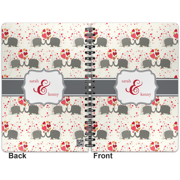 Elephants in Love Spiral Journal 7 x 10 - Apvl