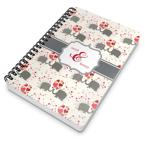 Elephants in Love Spiral Journal 7 x 10 - Main