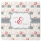 Elephants in Love Square Rubber Backed Coaster (Personalized)