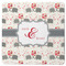 Elephants in Love Square Rubber Backed Coaster (Personalized)