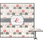 Elephants in Love Square Table Top (Personalized)