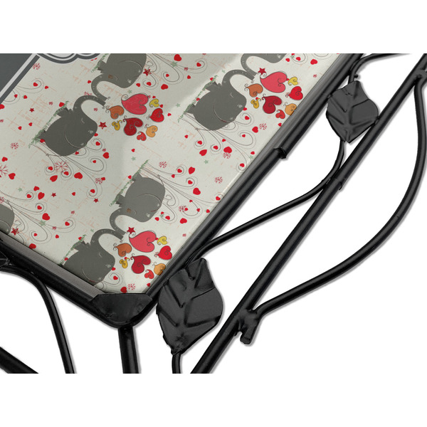 Elephants in Love Square Trivet - Detail