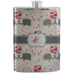 Elephants in Love Stainless Steel Flask (Personalized)