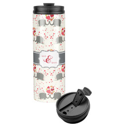 Elephants in Love Stainless Steel Skinny Tumbler (Personalized)