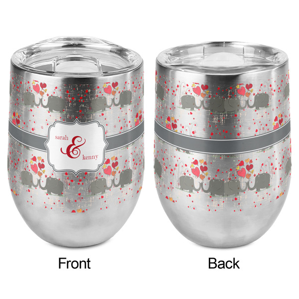 Elephants in Love Stemless Wine Tumbler - Full Print - Approval