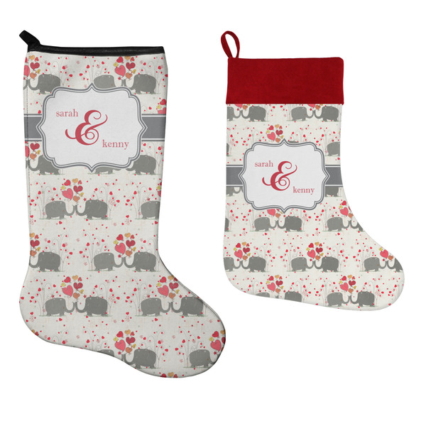 Elephants in Love Stockings - Side by Side compare