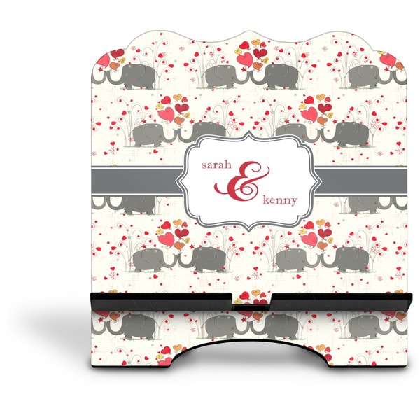 Elephants in Love Stylized Tablet Stand - Front without iPad