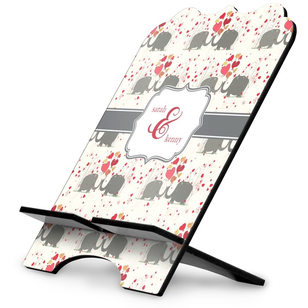 Custom Elephants in Love Stylized Tablet Stand (Personalized)