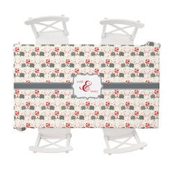 Elephants in Love Tablecloth - 58"x102" (Personalized)