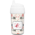Elephants in Love Toddler Sippy Cup (Personalized)