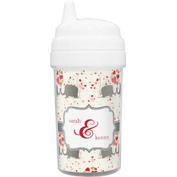 Elephants in Love Toddler Sippy Cup (Personalized)