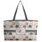 Elephants in Love Tote w/Black Handles - Front View